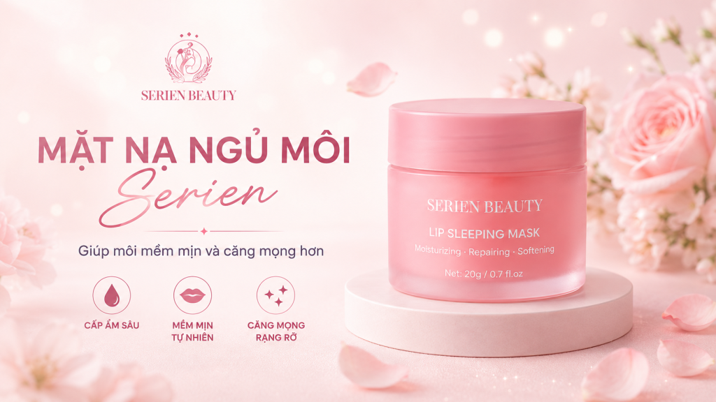 Mặt nạ ngủ môi Serien – Giúp môi mềm mịn và căng mọng hơn image