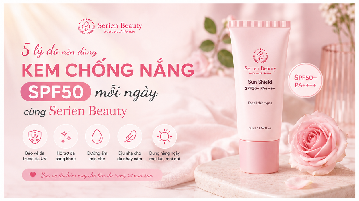 5 lý do nên dùng kem chống nắng SPF50 mỗi ngày cùng Serien Beauty image